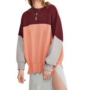 Free People Easy Street Color Block Sweater Medium